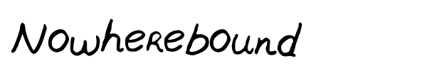 Nowherebound font