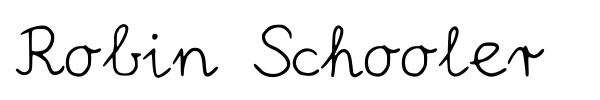 Robin Schooler font