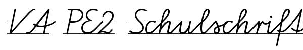 VA PE2 Schulschriften font