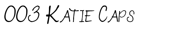 003 Katie Caps font