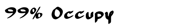 99% Occupy font preview