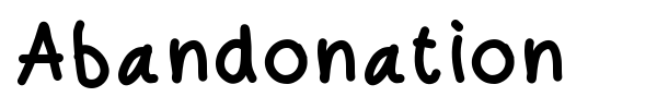 Abandonation font