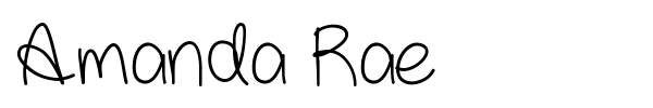 Amanda Rae font
