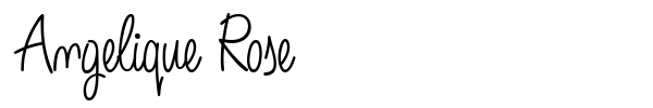 Angelique Rose font