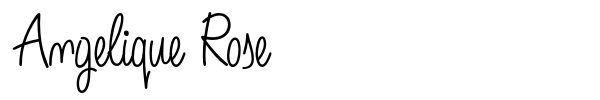 Angelique Rose font preview