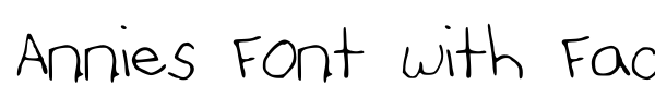 Annies Font with Faces font preview