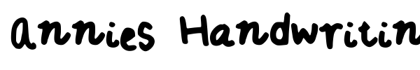 Annies Handwriting font preview