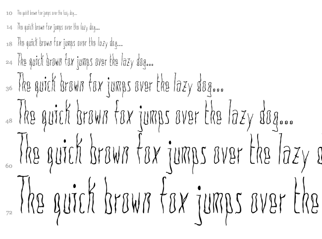 Anoressic font waterfall