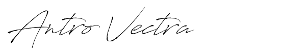 Antro Vectra font
