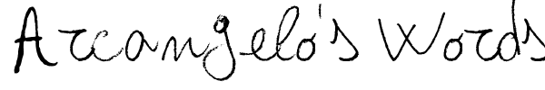 Arcangelo's Words font