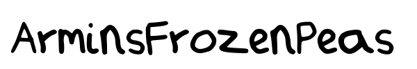 ArminsFrozenPeas font preview