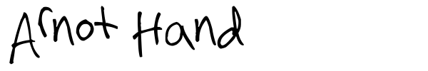 Arnot Hand font