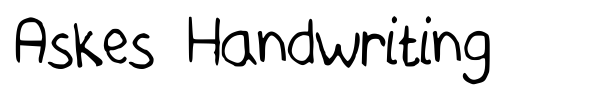 Askes Handwriting font