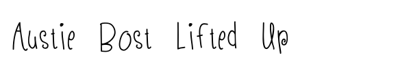 Austie Bost Lifted Up font