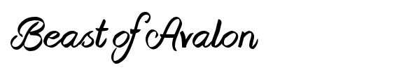 Beast of Avalon font