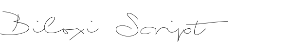 Biloxi Script font
