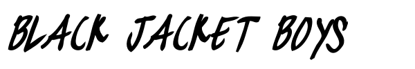 Black Jacket Boys font preview
