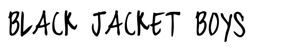 Black Jacket Boys font preview