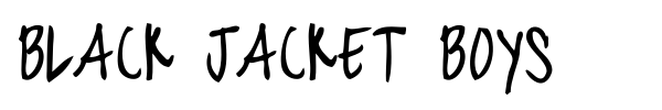 Black Jacket Boys font preview