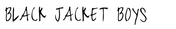 Black Jacket Boys font preview
