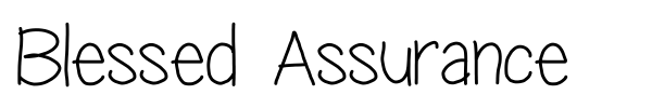 Blessed Assurance font