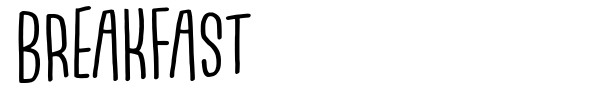 Breakfast font