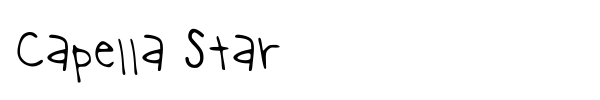 Capella Star font