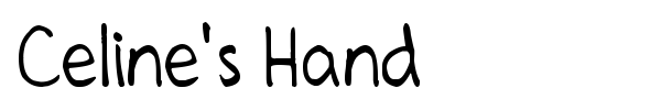 Celine's Hand font