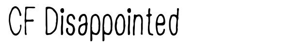 CF Disappointed font preview