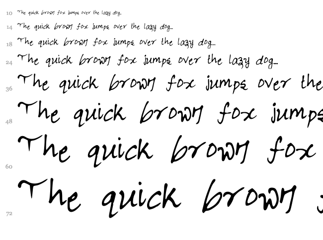 ChicFontastic font waterfall