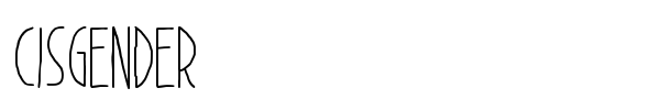 Cisgender font