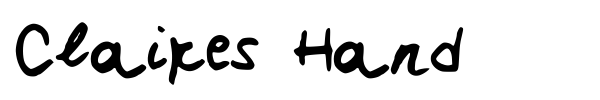 Claires Hand font