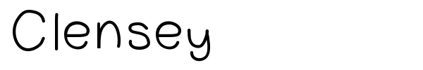 Clensey font preview