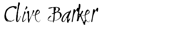 Clive Barker font preview