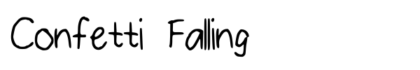 Confetti Falling font
