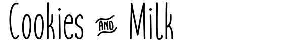 Cookies & Milk font