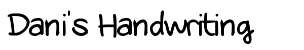 Dani's Handwriting font