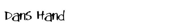 Dans Hand font
