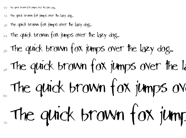 Dans Hand font waterfall