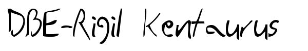 DBE-Rigil Kentaurus font