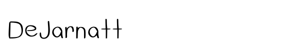 DeJarnatt font preview