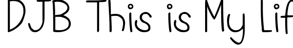 DJB This is My Life font