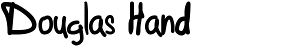 Douglas Hand font
