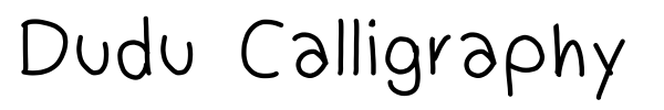 Dudu Calligraphy font