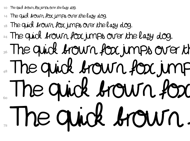 Ecolier font waterfall