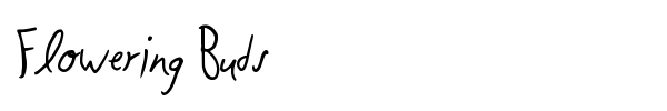 Flowering Buds font