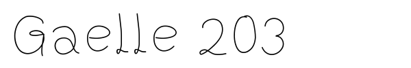 Gaelle 203 font