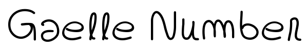 Gaelle Number 8 font