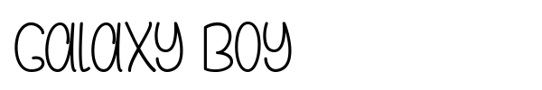 Galaxy Boy font