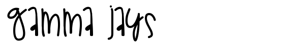 Gamma Jays font preview